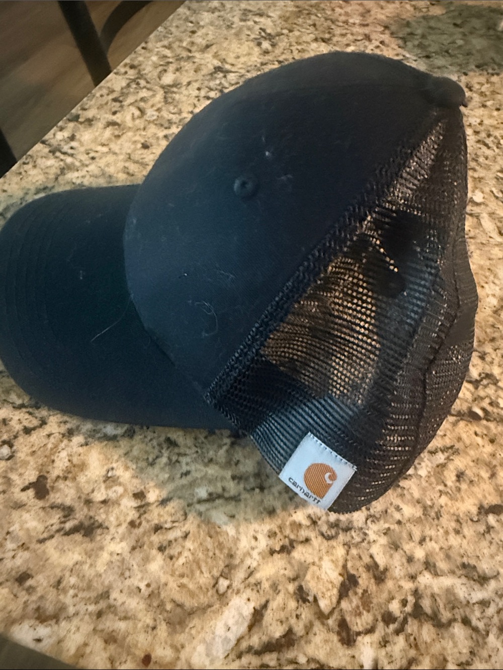 Carhartt Black Mesh Trucker Hat with Logo Patch